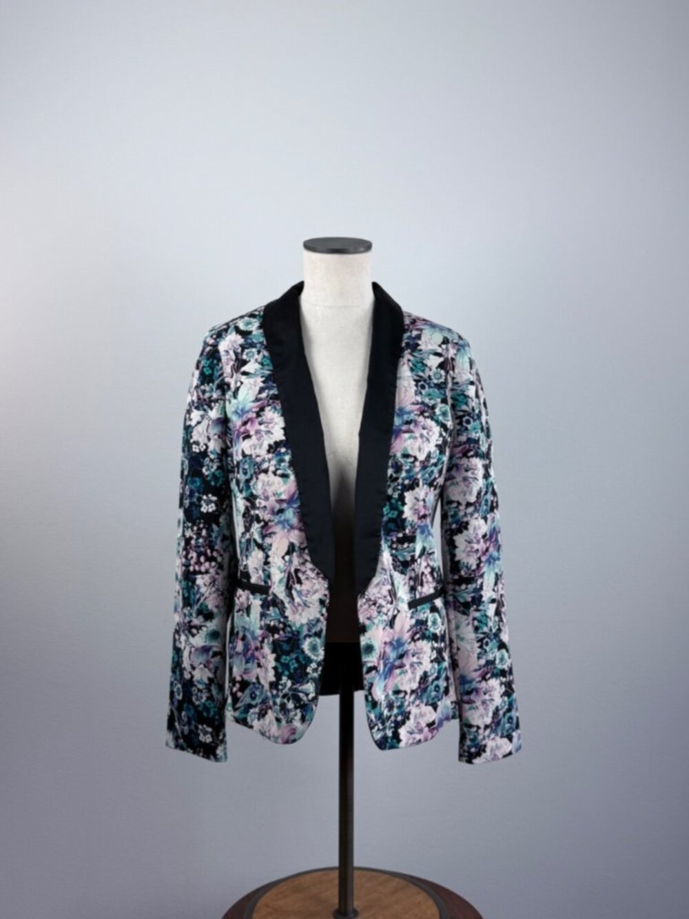 Lauren Conrad Floral Black Blazer